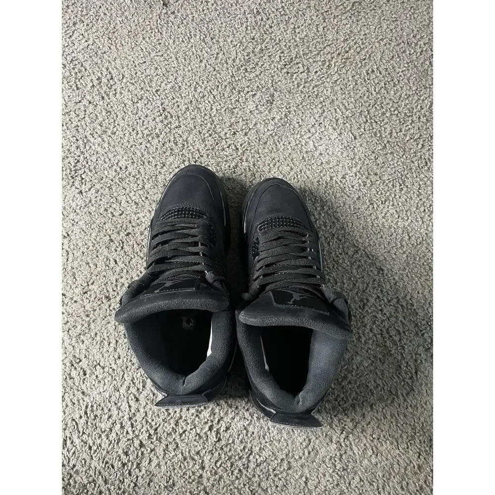 Size 10 - Air Jordan 4 Retro Black Cat (Preowned) Read Desc.